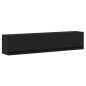 vidaXL TV-Wandschrank mit LED Schwarz 180x31x38 cm