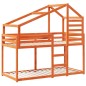 vidaXL Etagenbett mit Dach Wachsbraun 80x200 cm Massivholz Kiefer vidaXL Etagenbett mit Dach Wachsbraun 80x200 cm Massivholz Kiefer