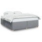 vidaXL Bettgestell ohne Matratze Hellgrau 200x200 cm Stoff vidaXL Bettgestell ohne Matratze Hellgrau 200x200 cm Stoff