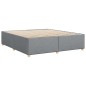 vidaXL Bettgestell ohne Matratze Hellgrau 200x200 cm Stoff vidaXL Bettgestell ohne Matratze Hellgrau 200x200 cm Stoff