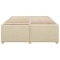 vidaXL Bettgestell ohne Matratze Creme 140x200 cm Stoff