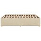 vidaXL Bettgestell ohne Matratze Creme 140x190 cm Stoff vidaXL Bettgestell ohne Matratze Creme 140x190 cm Stoff