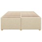 vidaXL Bettgestell ohne Matratze Creme 160x200 cm Stoff vidaXL Bettgestell ohne Matratze Creme 160x200 cm Stoff