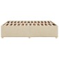 vidaXL Bettgestell ohne Matratze Creme 160x200 cm Stoff vidaXL Bettgestell ohne Matratze Creme 160x200 cm Stoff