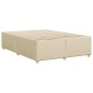 vidaXL Bettgestell ohne Matratze Creme 160x200 cm Stoff vidaXL Bettgestell ohne Matratze Creme 160x200 cm Stoff