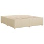 vidaXL Bettgestell ohne Matratze Creme 200x200 cm Stoff vidaXL Bettgestell ohne Matratze Creme 200x200 cm Stoff
