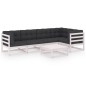 6-tlg. Garten-Lounge-Set mit Kissen Kiefer Massivholz 6-tlg. Garten-Lounge-Set mit Kissen Kiefer Massivholz
