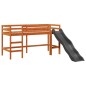 vidaXL Kinderhochbett mit Vorhängen Blau 90x200 cm Massivholz Kiefer vidaXL Kinderhochbett mit Vorhängen Blau 90x200 cm Massivholz Kiefer