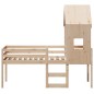 vidaXL Hochbett mit Dach 90x200 cm Massivholz Kiefer vidaXL Hochbett mit Dach 90x200 cm Massivholz Kiefer