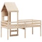 vidaXL Hochbett mit Dach 90x200 cm Massivholz Kiefer vidaXL Hochbett mit Dach 90x200 cm Massivholz Kiefer