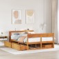 vidaXL Massivholzbett ohne Matratze Wachsbraun 120x200 cm Kiefernholz vidaXL Massivholzbett ohne Matratze Wachsbraun 120x200 cm Kiefernholz
