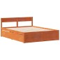 vidaXL Massivholzbett ohne Matratze Wachsbraun 120x200 cm Kiefernholz vidaXL Massivholzbett ohne Matratze Wachsbraun 120x200 cm Kiefernholz