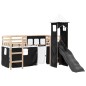 vidaXL Kinderhochbett mit Turm Weiß & Schwarz 80x200 cm Kiefernholz vidaXL Kinderhochbett mit Turm Weiß & Schwarz 80x200 cm Kiefernholz