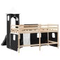 vidaXL Kinderhochbett mit Turm Weiß & Schwarz 80x200 cm Kiefernholz vidaXL Kinderhochbett mit Turm Weiß & Schwarz 80x200 cm Kiefernholz