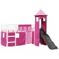 vidaXL Kinderhochbett mit Turm Rosa 90x200 cm Massivholz Kiefer vidaXL Kinderhochbett mit Turm Rosa 90x200 cm Massivholz Kiefer