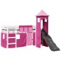 vidaXL Kinderhochbett mit Turm Rosa 90x200 cm Massivholz Kiefer vidaXL Kinderhochbett mit Turm Rosa 90x200 cm Massivholz Kiefer