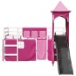 vidaXL Kinderhochbett mit Turm Rosa 90x200 cm Massivholz Kiefer vidaXL Kinderhochbett mit Turm Rosa 90x200 cm Massivholz Kiefer