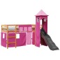 vidaXL Kinderhochbett mit Turm Rosa 80x200 cm Massivholz Kiefer vidaXL Kinderhochbett mit Turm Rosa 80x200 cm Massivholz Kiefer