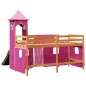 vidaXL Kinderhochbett mit Turm Rosa 80x200 cm Massivholz Kiefer vidaXL Kinderhochbett mit Turm Rosa 80x200 cm Massivholz Kiefer