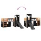 vidaXL Kinderhochbett mit Turm Weiß & Schwarz 80x200 cm Kiefernholz vidaXL Kinderhochbett mit Turm Weiß & Schwarz 80x200 cm Kiefernholz