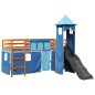 vidaXL Kinderhochbett mit Turm Blau 90x190 cm Massivholz Kiefer vidaXL Kinderhochbett mit Turm Blau 90x190 cm Massivholz Kiefer