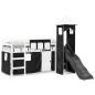vidaXL Kinderhochbett mit Turm Weiß & Schwarz 90x200 cm Kiefernholz vidaXL Kinderhochbett mit Turm Weiß & Schwarz 90x200 cm Kiefernholz