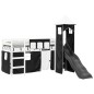 vidaXL Kinderhochbett mit Turm Weiß & Schwarz 90x200 cm Kiefernholz vidaXL Kinderhochbett mit Turm Weiß & Schwarz 90x200 cm Kiefernholz