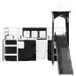 vidaXL Kinderhochbett mit Turm Weiß & Schwarz 90x200 cm Kiefernholz vidaXL Kinderhochbett mit Turm Weiß & Schwarz 90x200 cm Kiefernholz