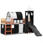 vidaXL Kinderhochbett mit Turm Weiß & Schwarz 80x200 cm Kiefernholz vidaXL Kinderhochbett mit Turm Weiß & Schwarz 80x200 cm Kiefernholz