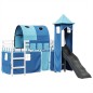 vidaXL Kinderhochbett mit Turm Blau 90x200 cm Massivholz Kiefer vidaXL Kinderhochbett mit Turm Blau 90x200 cm Massivholz Kiefer