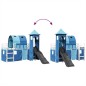 vidaXL Kinderhochbett mit Turm Blau 80x200 cm Massivholz Kiefer vidaXL Kinderhochbett mit Turm Blau 80x200 cm Massivholz Kiefer
