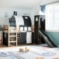vidaXL Kinderhochbett mit Turm Weiß & Schwarz 80x200 cm Kiefernholz vidaXL Kinderhochbett mit Turm Weiß & Schwarz 80x200 cm Kiefernholz