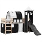 vidaXL Kinderhochbett mit Turm Weiß & Schwarz 80x200 cm Kiefernholz vidaXL Kinderhochbett mit Turm Weiß & Schwarz 80x200 cm Kiefernholz