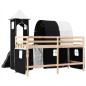 vidaXL Kinderhochbett mit Turm Weiß & Schwarz 80x200 cm Kiefernholz vidaXL Kinderhochbett mit Turm Weiß & Schwarz 80x200 cm Kiefernholz