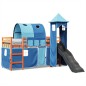 vidaXL Kinderhochbett mit Turm Blau 90x190 cm Massivholz Kiefer vidaXL Kinderhochbett mit Turm Blau 90x190 cm Massivholz Kiefer