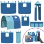 vidaXL Kinderhochbett mit Turm Blau 90x190 cm Massivholz Kiefer vidaXL Kinderhochbett mit Turm Blau 90x190 cm Massivholz Kiefer