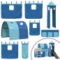 vidaXL Kinderhochbett mit Turm Blau 90x190 cm Massivholz Kiefer vidaXL Kinderhochbett mit Turm Blau 90x190 cm Massivholz Kiefer