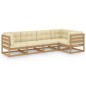 vidaXL 5-tlg. Garten-Lounge-Set mit Kissen Kiefer Massivholz vidaXL 5-tlg. Garten-Lounge-Set mit Kissen Kiefer Massivholz