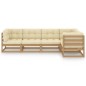 vidaXL 5-tlg. Garten-Lounge-Set mit Kissen Kiefer Massivholz vidaXL 5-tlg. Garten-Lounge-Set mit Kissen Kiefer Massivholz