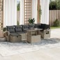 vidaXL 8-tlg. Garten-Sofagarnitur mit Kissen Hellgrau Poly Rattan vidaXL 8-tlg. Garten-Sofagarnitur mit Kissen Hellgrau Poly Rattan
