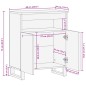 vidaXL Sideboard Braun 60x34x75 cm Massivholz Mango vidaXL Sideboard Braun 60x34x75 cm Massivholz Mango