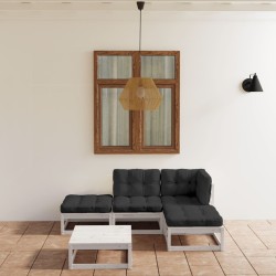 vidaXL 5-tlg. Garten-Lounge-Set mit Kissen Kiefer Massivholz
