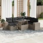 vidaXL 8-tlg. Garten-Sofagarnitur mit Kissen Hellgrau Poly Rattan vidaXL 8-tlg. Garten-Sofagarnitur mit Kissen Hellgrau Poly Rattan