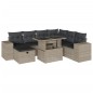 vidaXL 8-tlg. Garten-Sofagarnitur mit Kissen Hellgrau Poly Rattan vidaXL 8-tlg. Garten-Sofagarnitur mit Kissen Hellgrau Poly Rattan