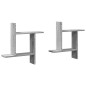 vidaXL Wandregale 2 Stk. Grau Sonoma 50x12x50 cm Holzwerkstoff vidaXL Wandregale 2 Stk. Grau Sonoma 50x12x50 cm Holzwerkstoff
