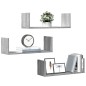 vidaXL Wandregale 3 Stk. Grau Sonoma 58x18x18 cm Holzwerkstoff vidaXL Wandregale 3 Stk. Grau Sonoma 58x18x18 cm Holzwerkstoff