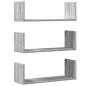 vidaXL Wandregale 3 Stk. Grau Sonoma 58x18x18 cm Holzwerkstoff vidaXL Wandregale 3 Stk. Grau Sonoma 58x18x18 cm Holzwerkstoff