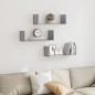 vidaXL Wandregale 3 Stk. Grau Sonoma 58x18x18 cm Holzwerkstoff vidaXL Wandregale 3 Stk. Grau Sonoma 58x18x18 cm Holzwerkstoff