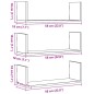 vidaXL Wandregale 3 Stk. Grau Sonoma 58x18x18 cm Holzwerkstoff vidaXL Wandregale 3 Stk. Grau Sonoma 58x18x18 cm Holzwerkstoff