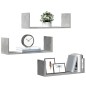 vidaXL Wandregale 3 Stk. Betongrau 58x18x18 cm Holzwerkstoff vidaXL Wandregale 3 Stk. Betongrau 58x18x18 cm Holzwerkstoff